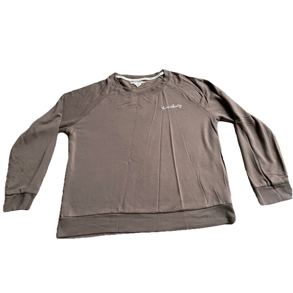 Magnolia Women's Size XL Brown ''Homebody'' Long Sleeve Sweatshirt Soft Cozy